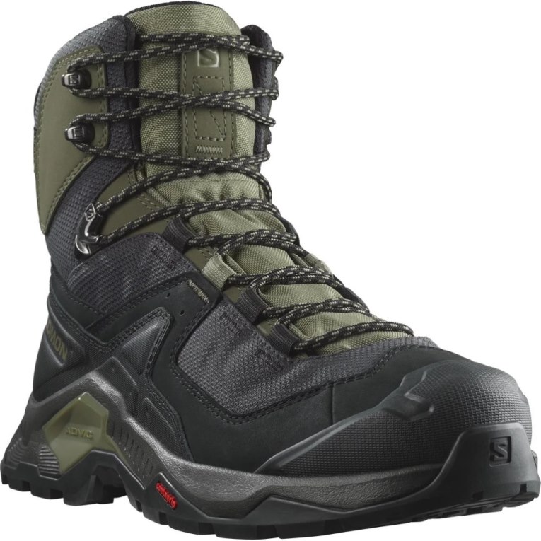 Black / Olive Salomon Quest Element GTX Men's Hiking Boots | IE TO6531